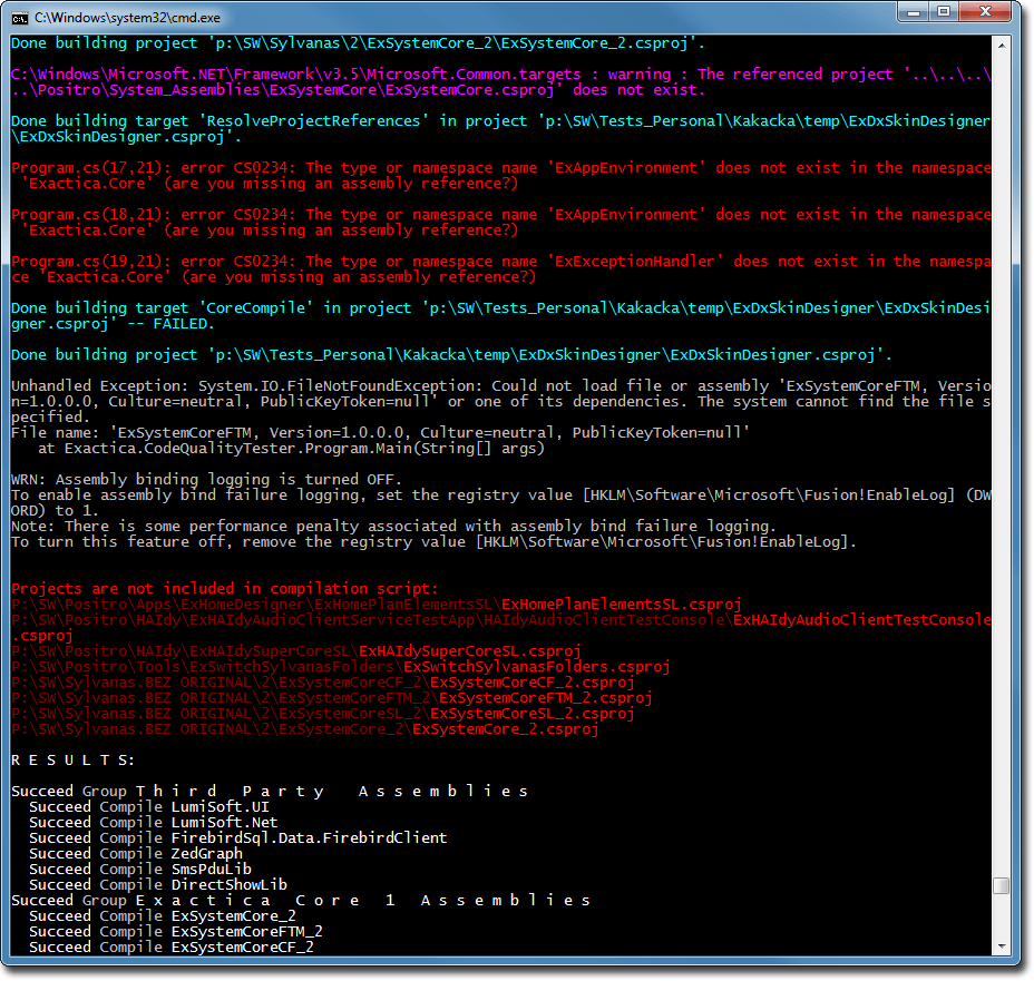 Jasná identifikace chyby