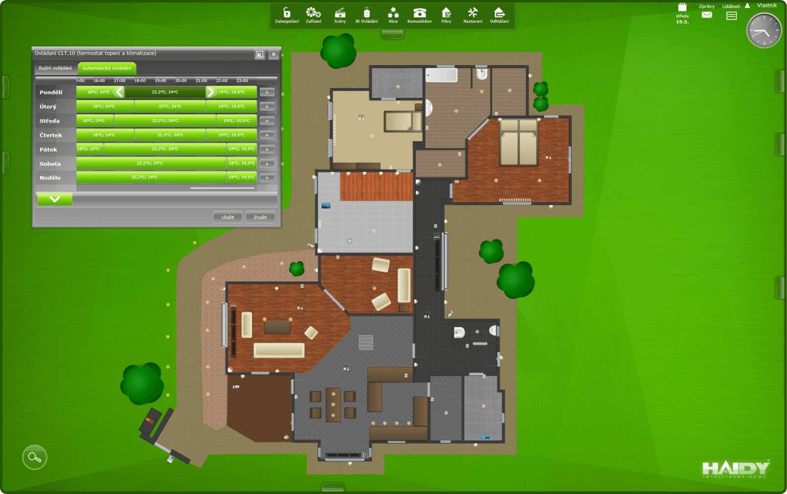 Vzhled ovládání lze měnit